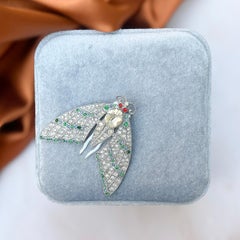 Art Deco 1930s Vintage Paste Moth Hair Clip