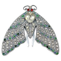Art Deco 1930s Vintage Paste Moth Hair Clip
