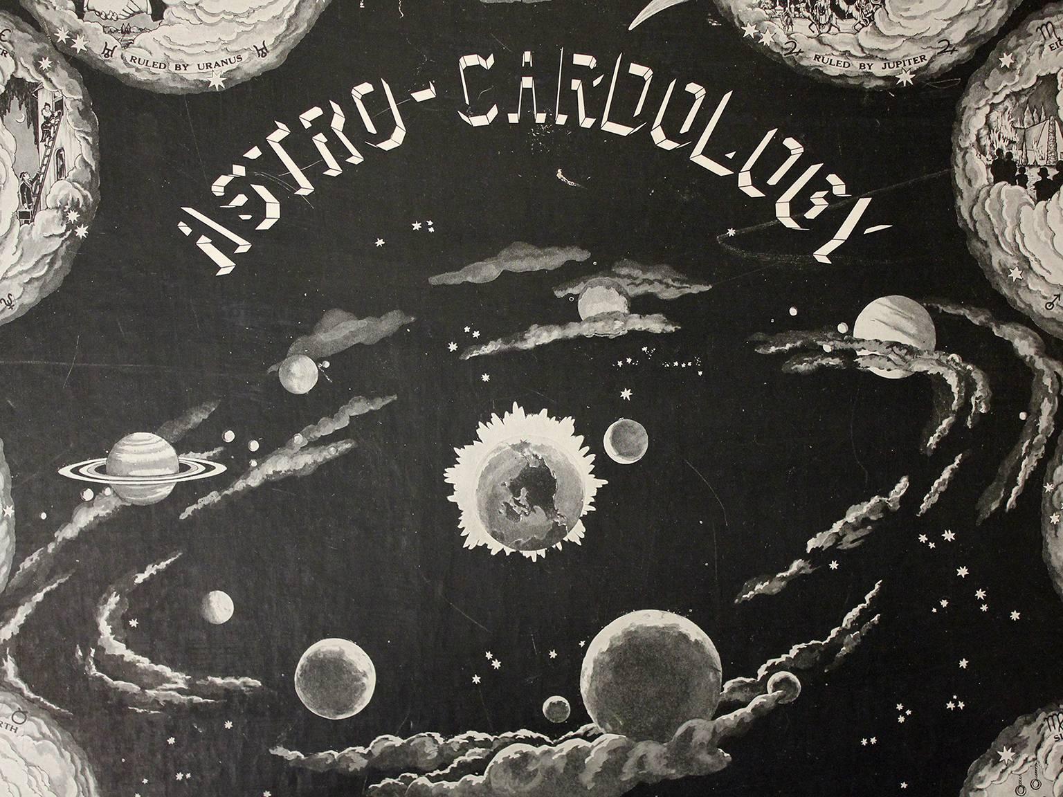 Art Deco 1934 Astro Cardology Tierkreiszeichen Poster von Jan Eric drucken 1