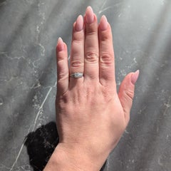Art Deco 1935 0.65 CTW Alter europäischer Diamant Platin Vintage Verlobungsring