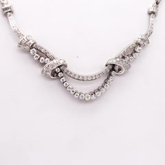 Art Deco 1935 American Garlands Necklace In Platinum With 12.68 Ctw In Diamonds