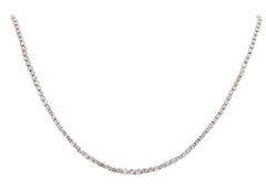 ART-DECO 1935 American Riviera Necklace In Platinum With 5.04 Cwt. Diamonds