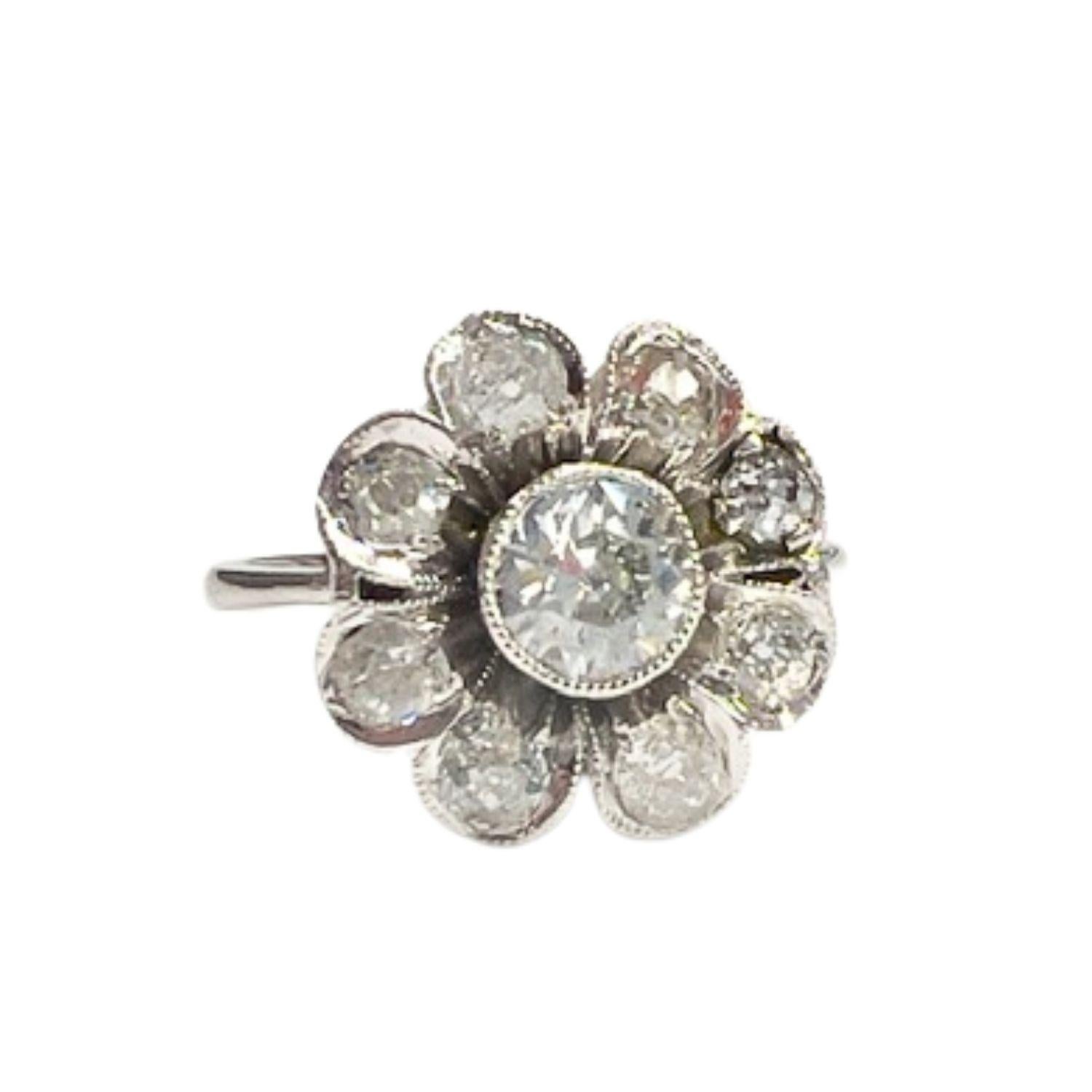 Art Deco 1935 Diamond Gold Ring 2
