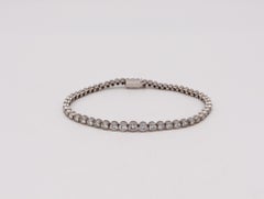 Bracciale Riviera graduato Art Deco 1935 in platino con 5,36 carati di diamanti