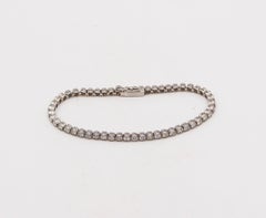 Art Deco 1935 Riviera Bracelet In Solid Platinum With 4.93 Ctw European Diamonds