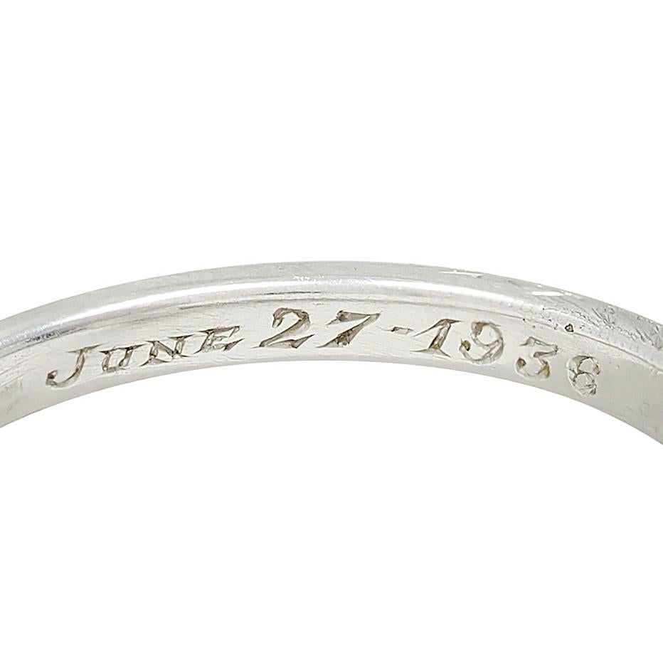 Anello di fidanzamento vintage in platino con diamante vecchio taglio europeo Art of Vintage 1936 1,90 in vendita 4