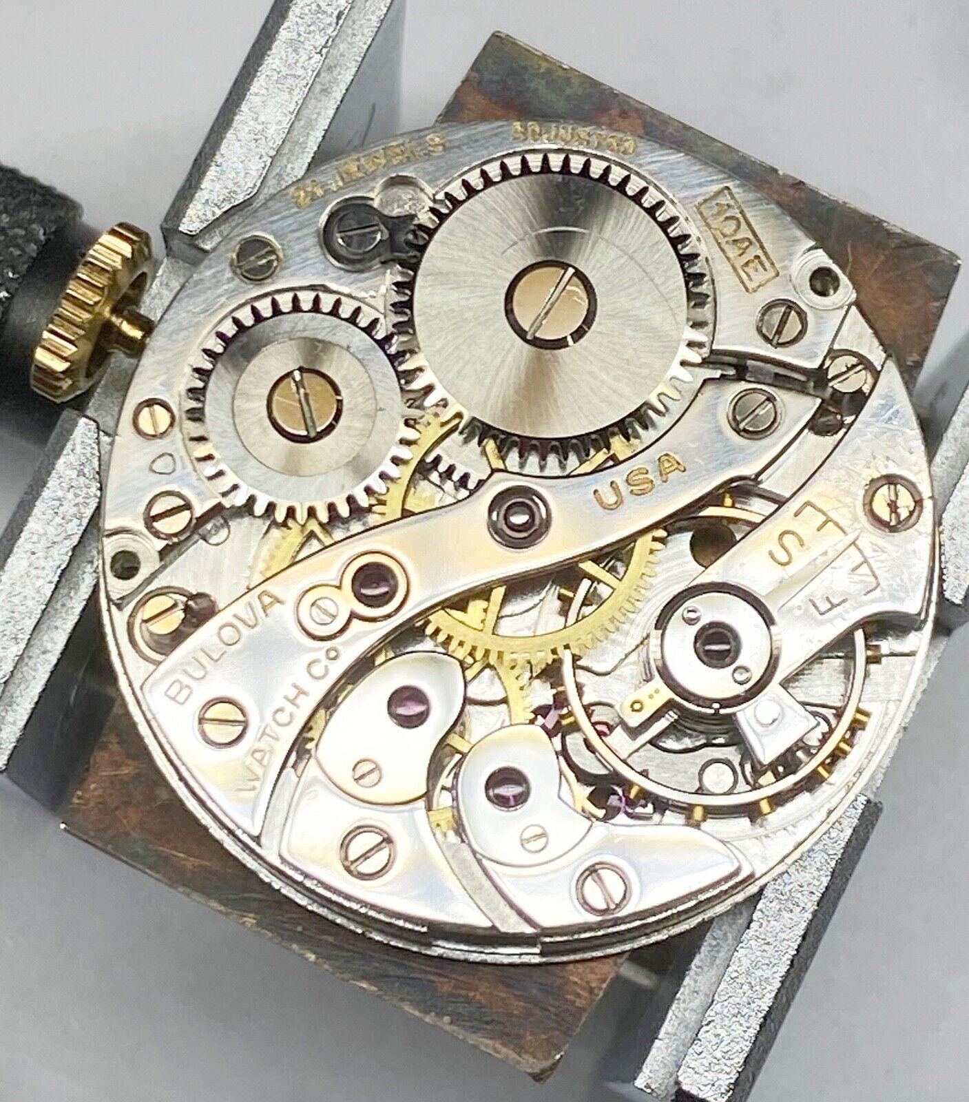 Art Deco 1939 Bulova WW2 Gents Gold Filled Manual Wrist Watch, Fully Serviced 6