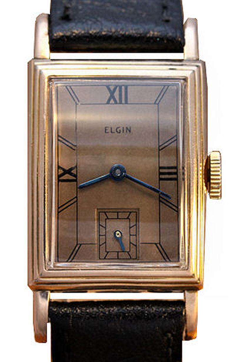 Art Deco 1939 Elgin in Rose Gold Fill Gents Watch, Fully Serviced 2