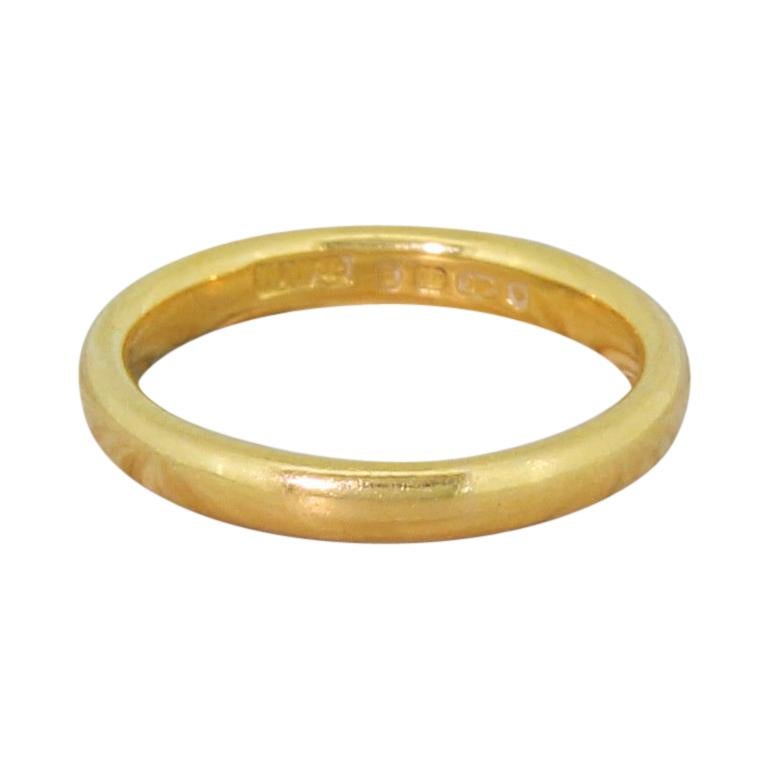 Art Deco 1940 22 Karat Yellow Gold Wedding Band