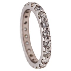 Antiker Platin-Eternity-Ring im Art déco-Stil von 1940 mit 1,32 Karat Diamanten
