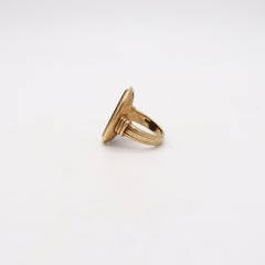 ART DECO 1940 Italian Antique Ford T-Model Car Pendant Charm In 18Kt Yellow Gold