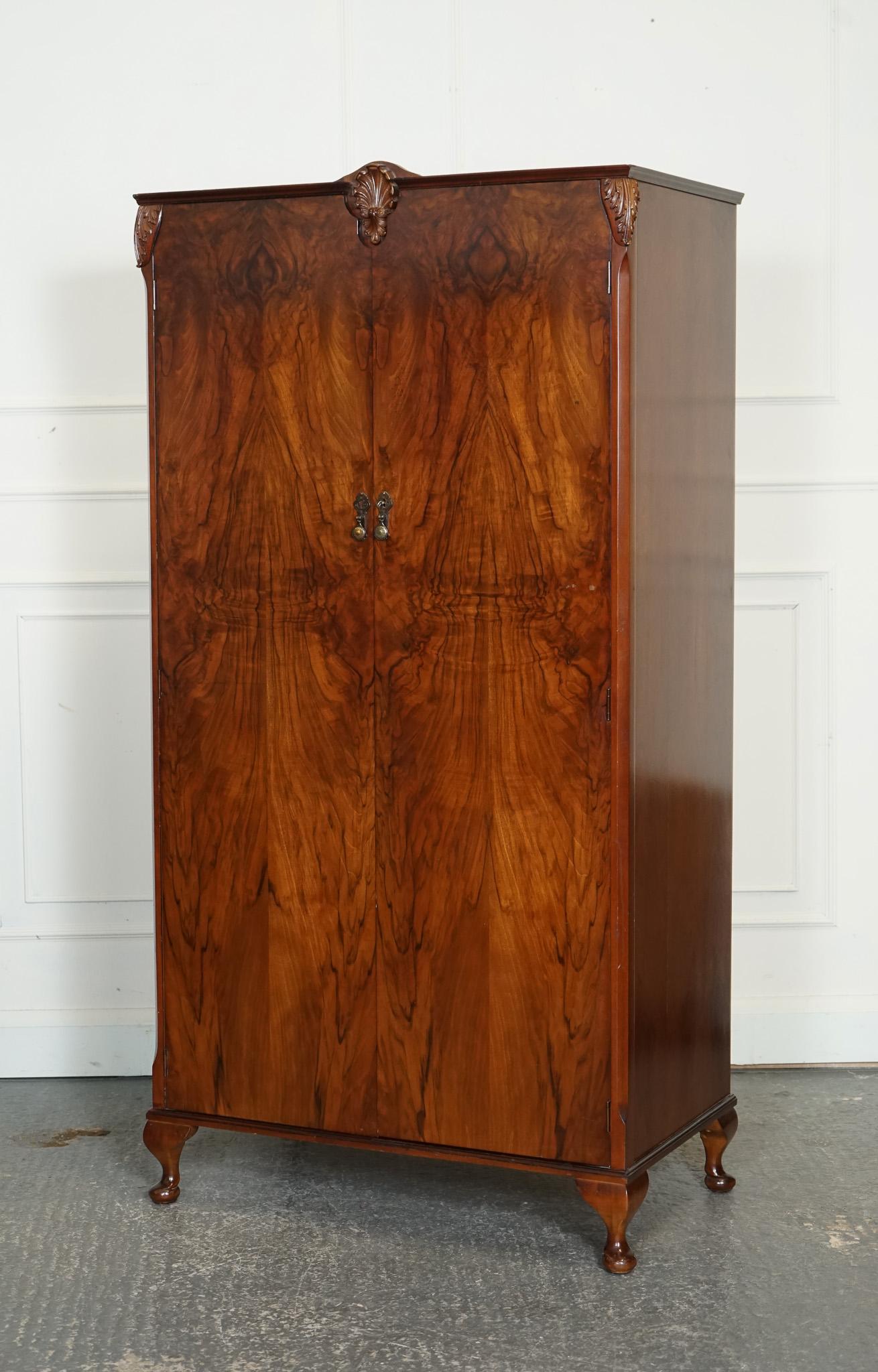 Antiques of London



We are delighted to offer for sale this Art Deco 1940 Montrose Flamed hardwood wardrobe with raised Queen Anne legs. Matching larger wardrobe available.

 Is a stunning and elegant piece of furniture. It features a sleek and