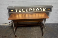 aRT dECO  INSEGNA "TELEFONO" modernista degli anni '40/'50.... LUNGO 40