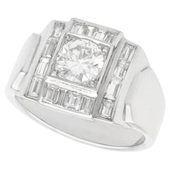 Art Deco 1940s French 1.60 Carat Diamond Cocktail Ring Art Deco 1940s French 1.60 Carat Diamond Cocktail Ring