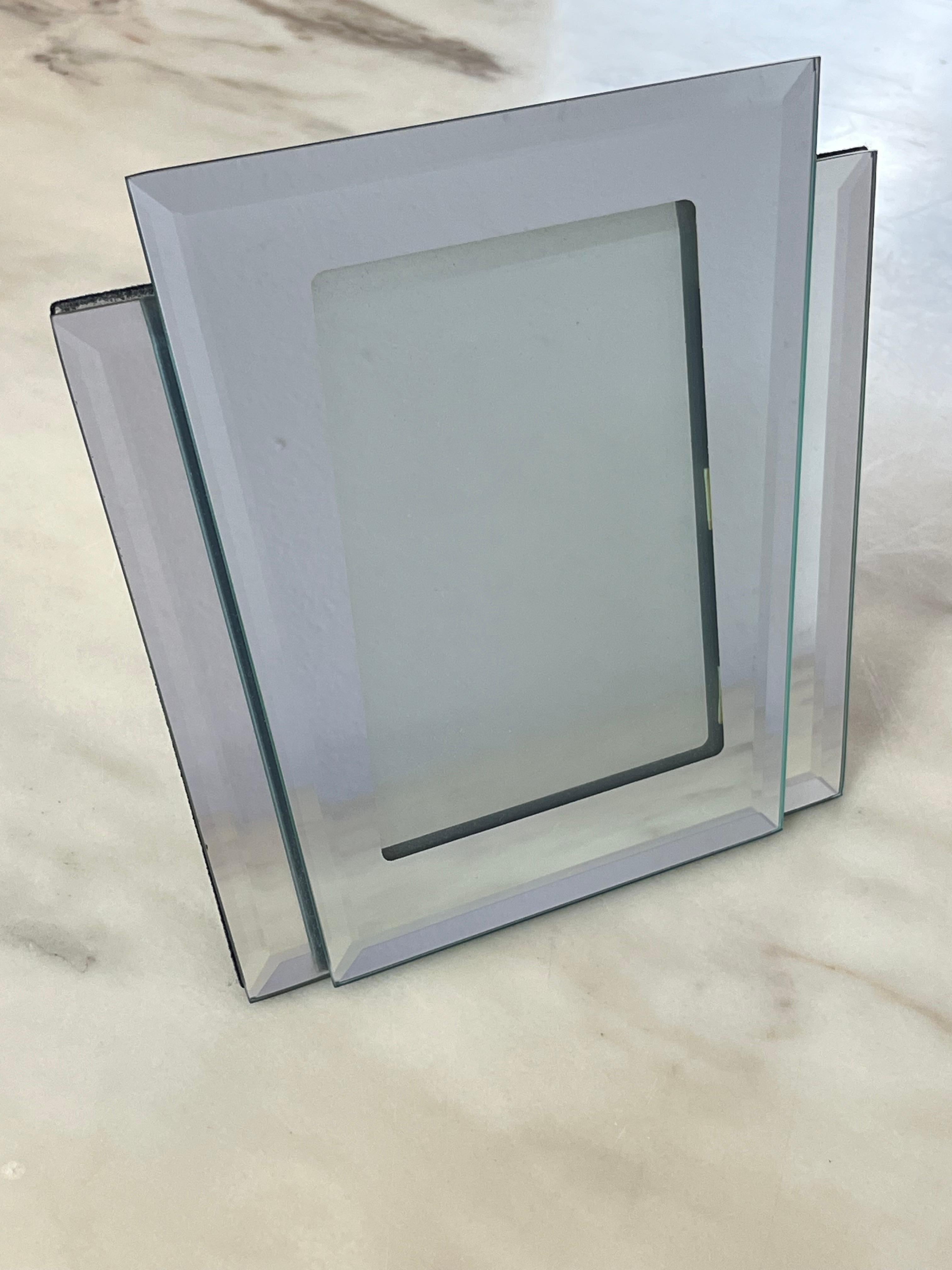 Art Deco 1940er Jahre verspiegelte Glas Fotohalter (Mitte des 20. Jahrhunderts) im Angebot