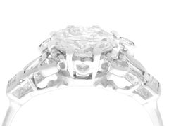 1940s Vintage 2.37 Carat Diamond and Platinum Cocktail Ring