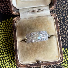 Art Deco 1.97 Carat TW Diamond Platinum Ring