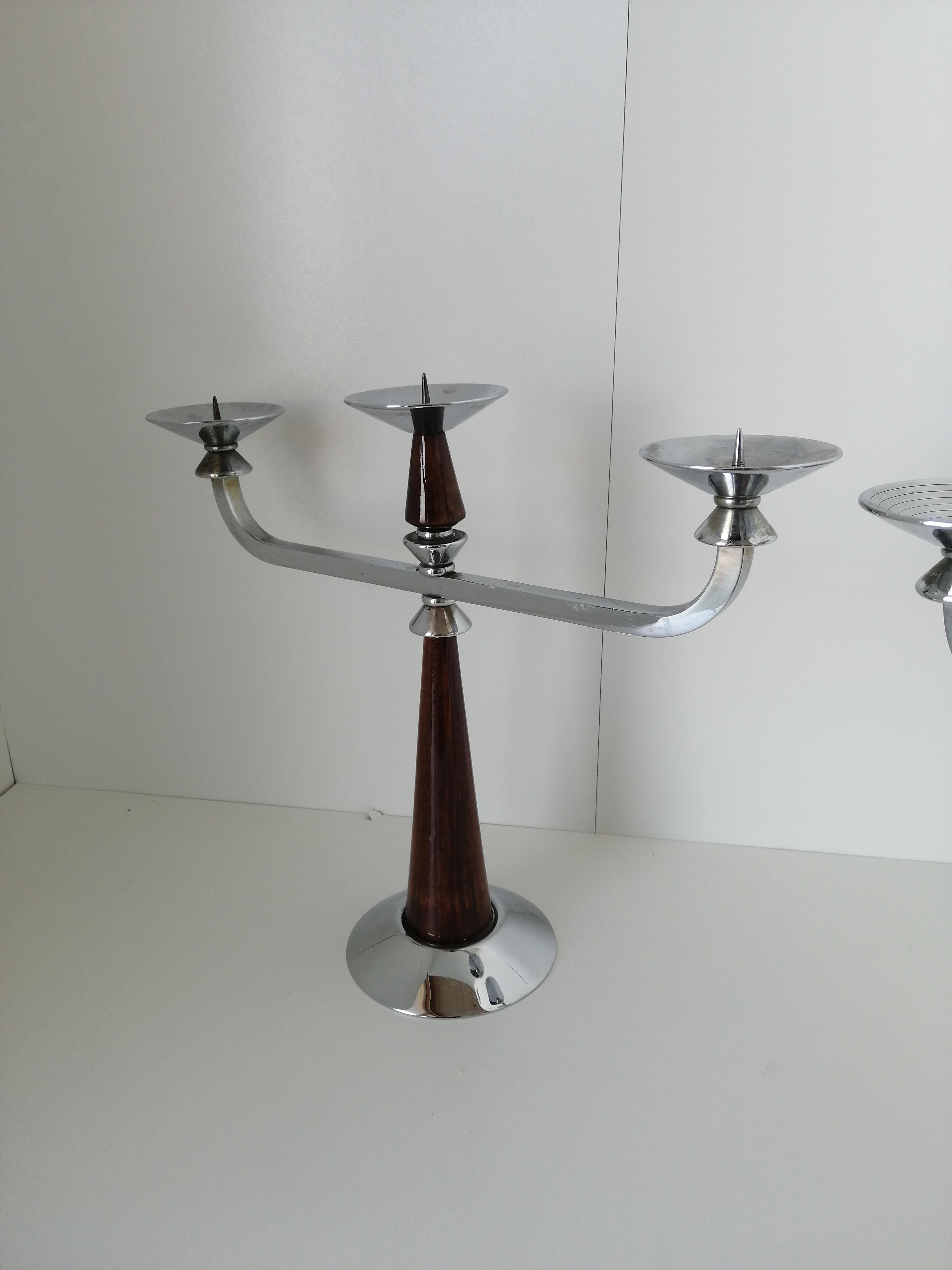 Mid-20th Century Art Deco 2 Candlestick For Sale