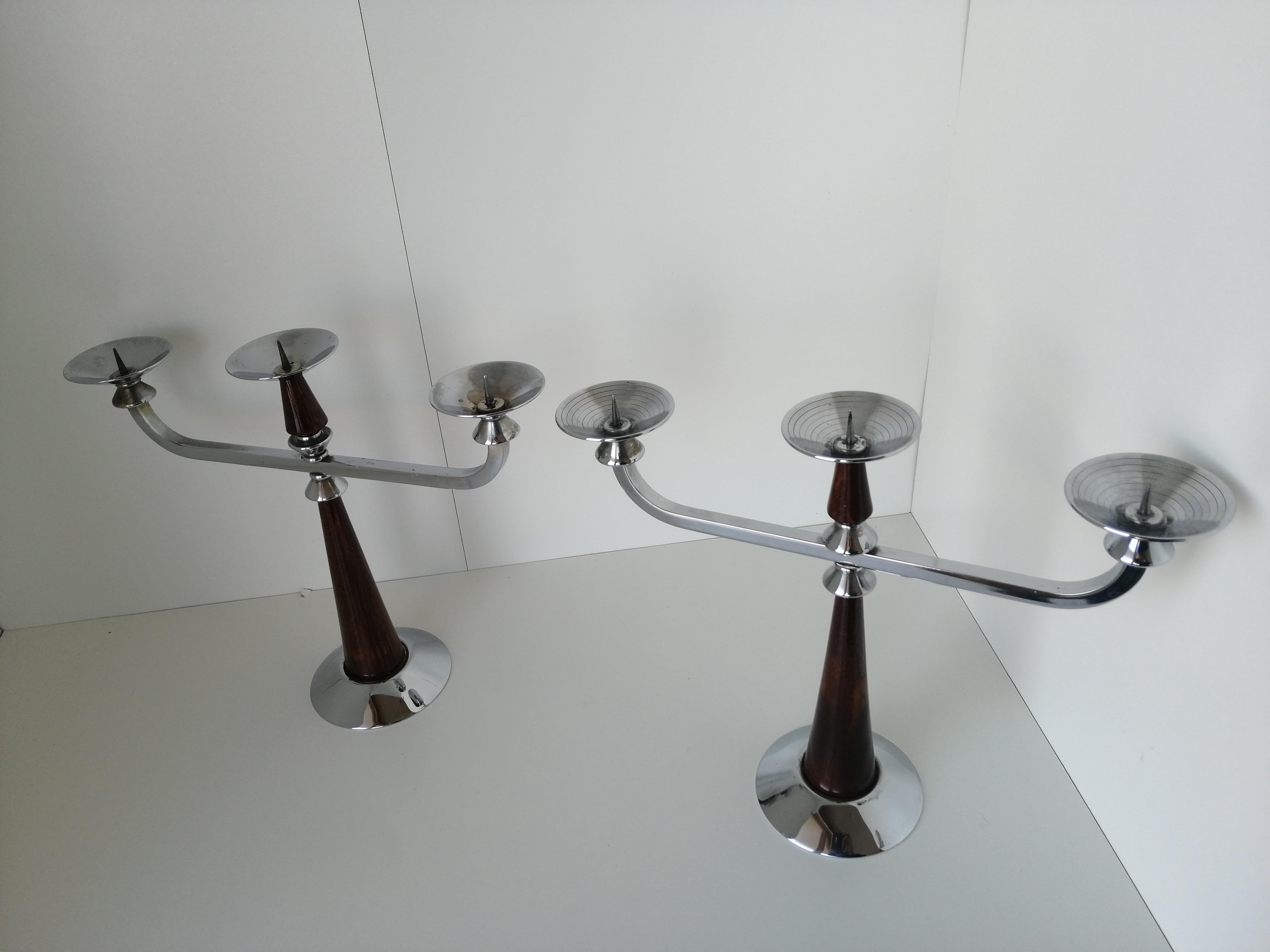 Art Deco 2 Candlestick For Sale 1
