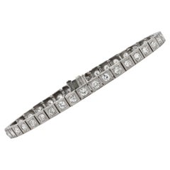 Art Deco 2 Carat VS Diamond Straight Line Tennis Bracelet