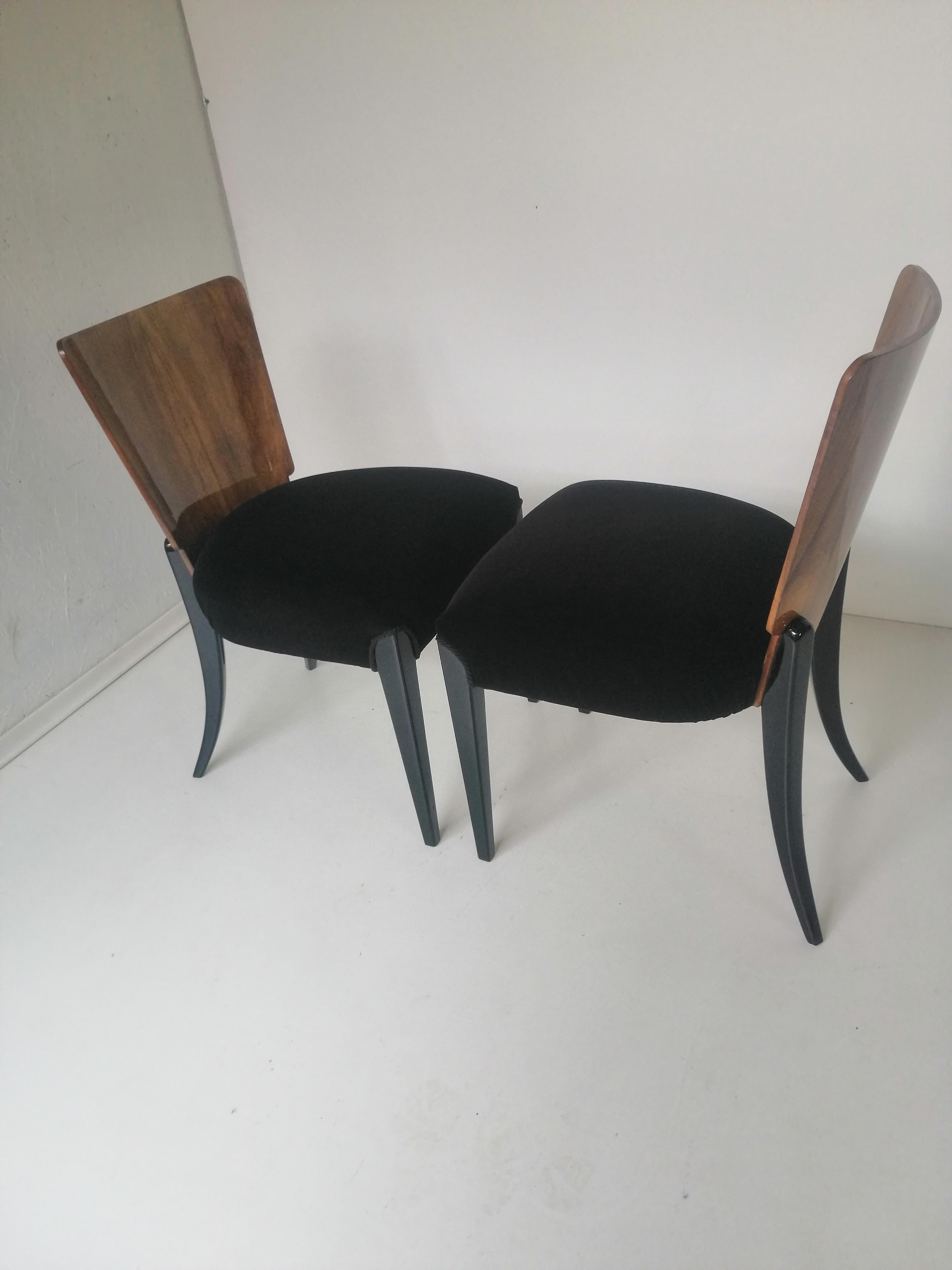 Art Deco four chairs by J.Halabala from 1940 we present the chairs by J.Halabala from 1940s (a Czech designer ranked among the most outstanding creators of the modern period. The peak of his career fell on the 1930s and 1940s when he worked for a