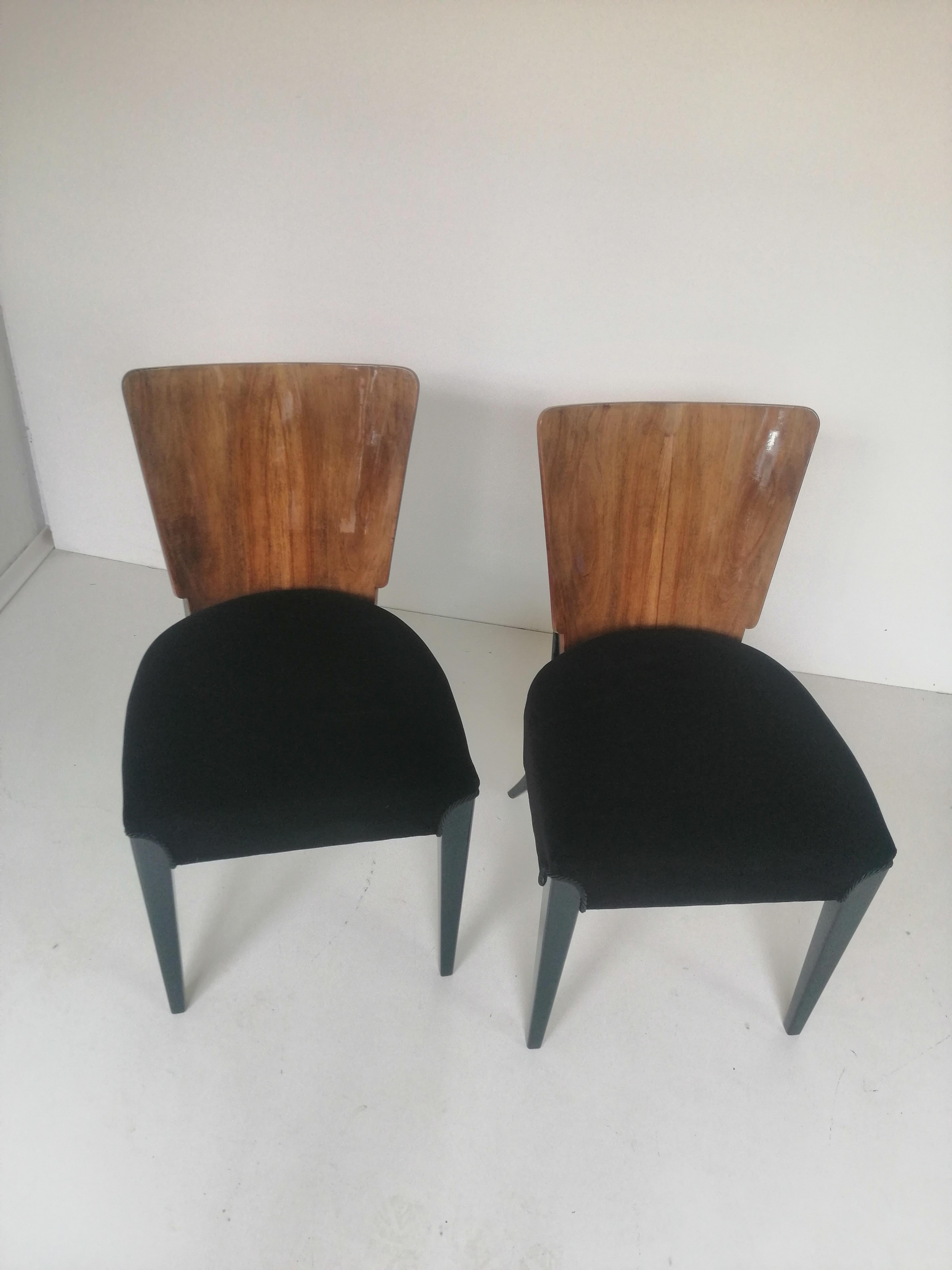 Mid-20th Century Art Deco 2 Chairs J.Halabala from 1940