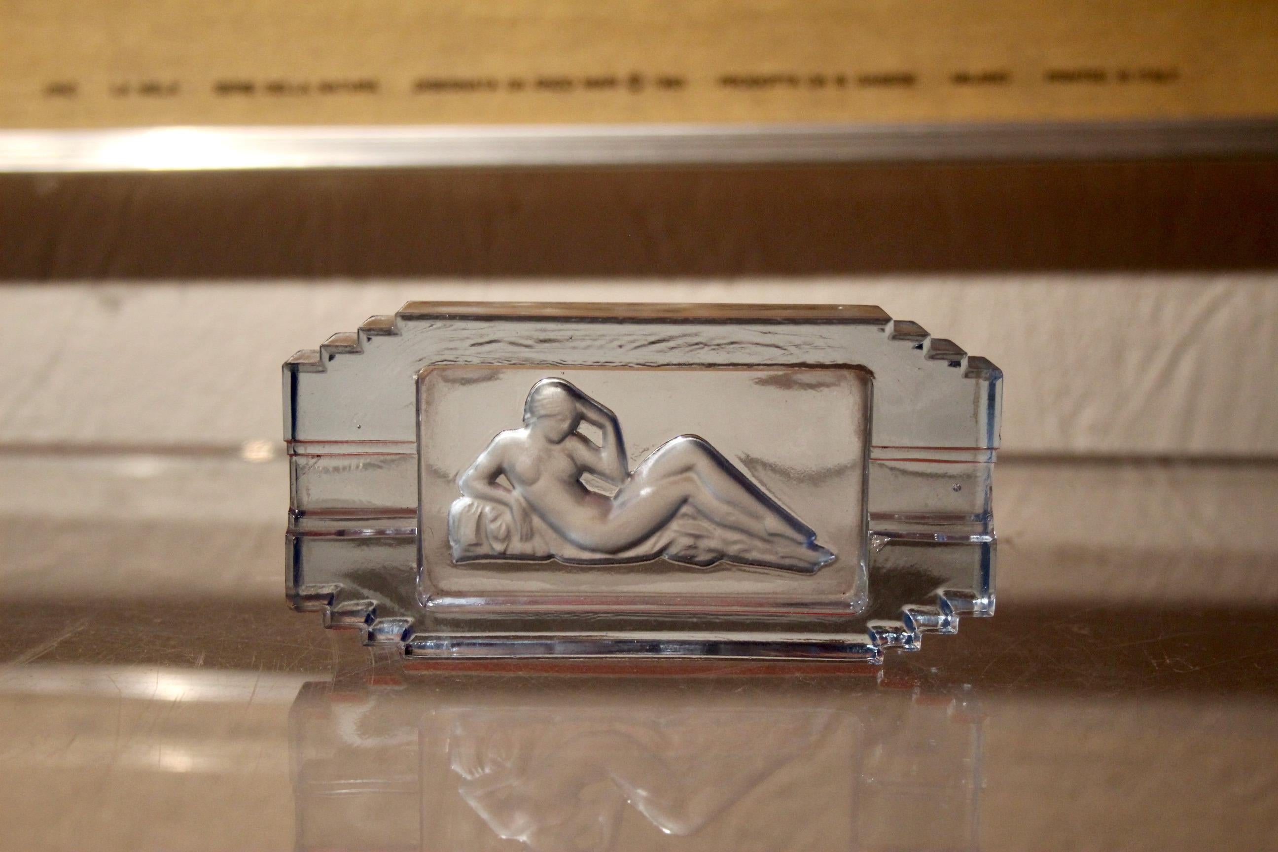 Français Cendrier Art déco 2 verres en vente