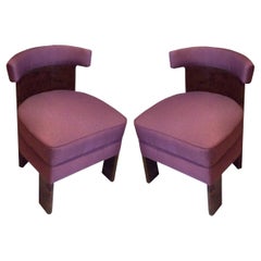 Art Deco 2 Hocker aus Holz, Frankreich, 1930 (Sie werden neu gepolstert geliefert)