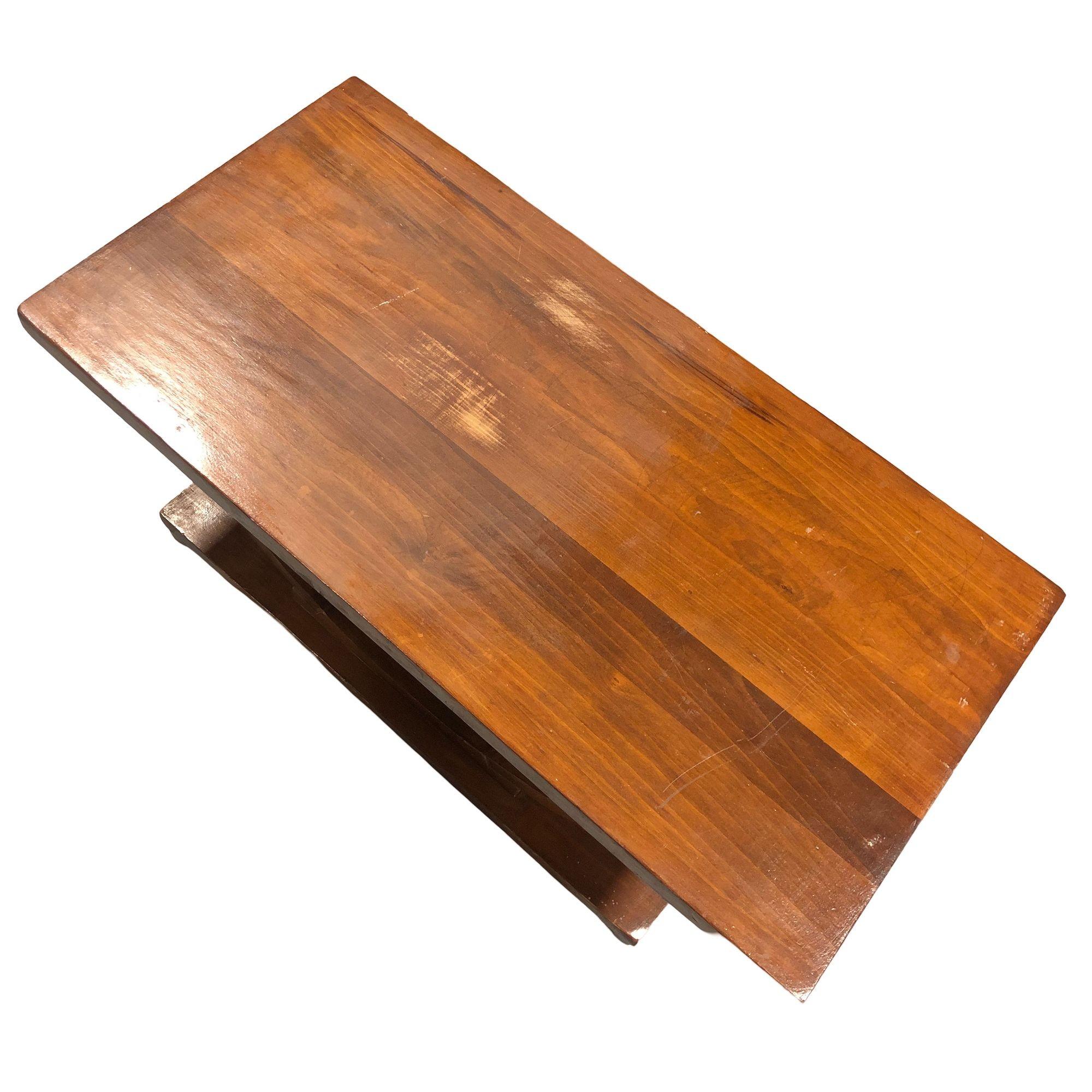 Art Deco 2-Tier Mahogany Arch Coffee Table by Gilbert Rohde for Brown Saltman 1