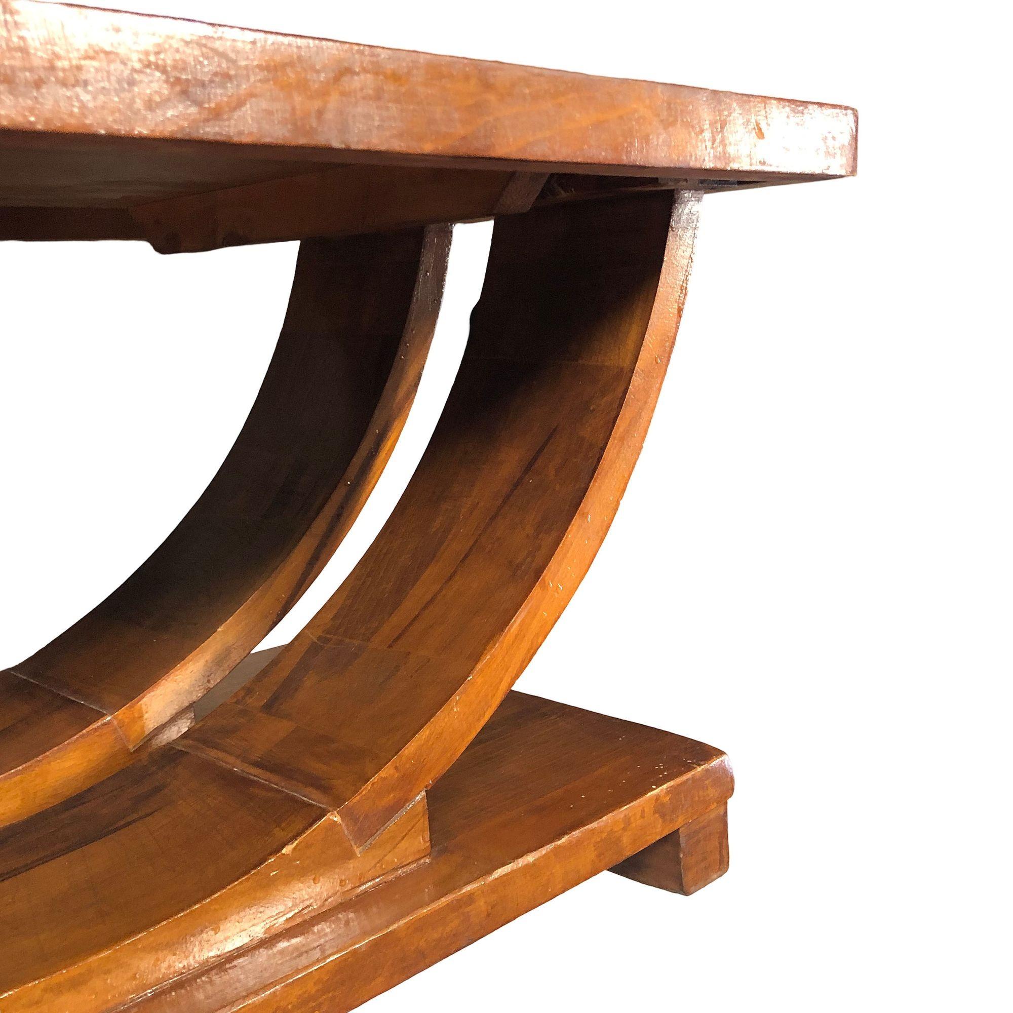 Art Deco 2-Tier Mahogany Arch Coffee Table by Gilbert Rohde for Brown Saltman 2
