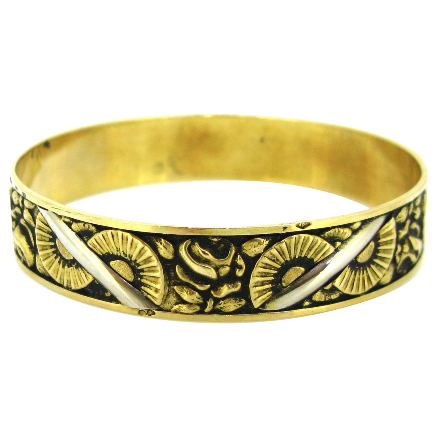 Artisan Hand Blown Glass Bangle Bracelet c 1990 at 1stDibs blown