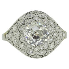 Art Deco 2,00 Karat Filigraner Diamantring