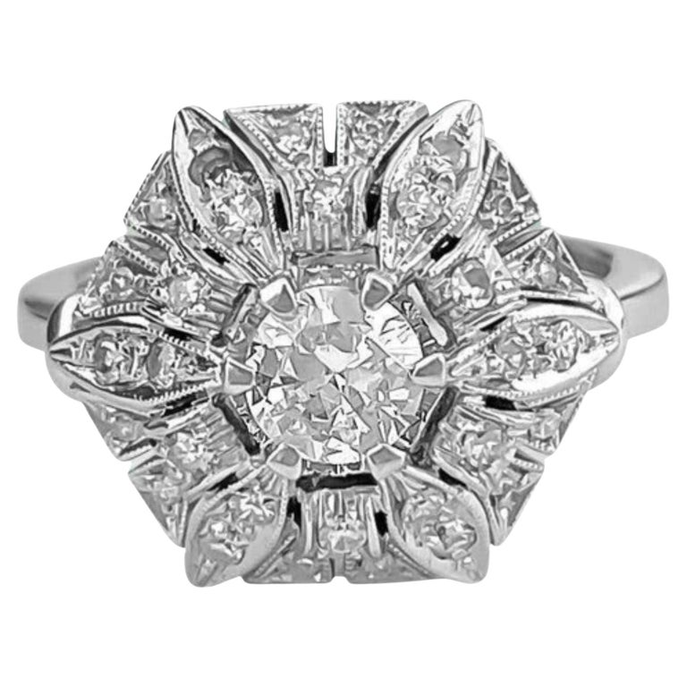 Art Deco 2.00 Carat Diamond Gold Ring For Sale at 1stDibs