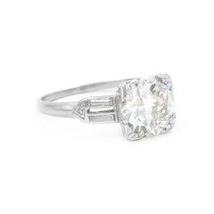 Art Deco 2.00 Carat Transitional Cut Diamond GIA Certified Engagement Ring
