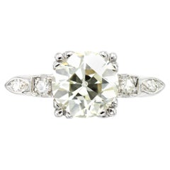 Art Deco 2.00 Ct. Old European Cut Diamond Engagement Ring GIA N SI1