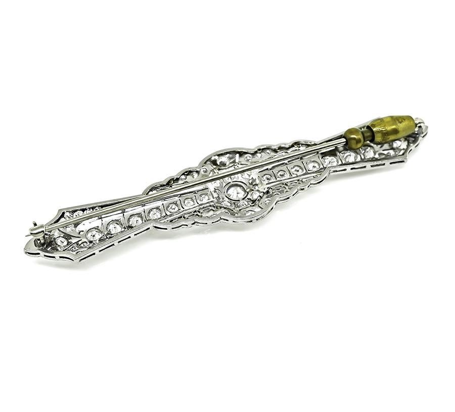 Art Deco 2.00ct Diamond Pin In Good Condition For Sale In New York, NY