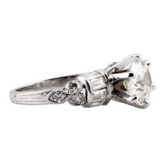 Art Deco 2.02Ctw Old European Cut Diamond Vintage Engagement Ring in Platinum