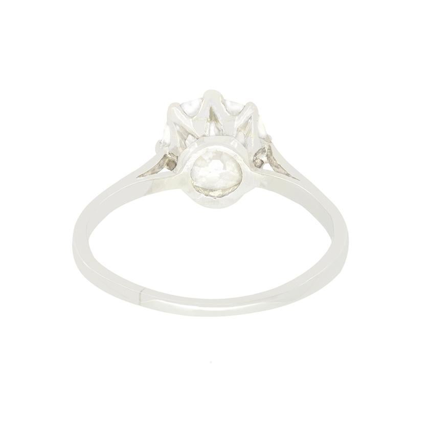 Art Deco 2.05ct Diamond Solitaire Ring, c.1920s In Good Condition For Sale In London, GB