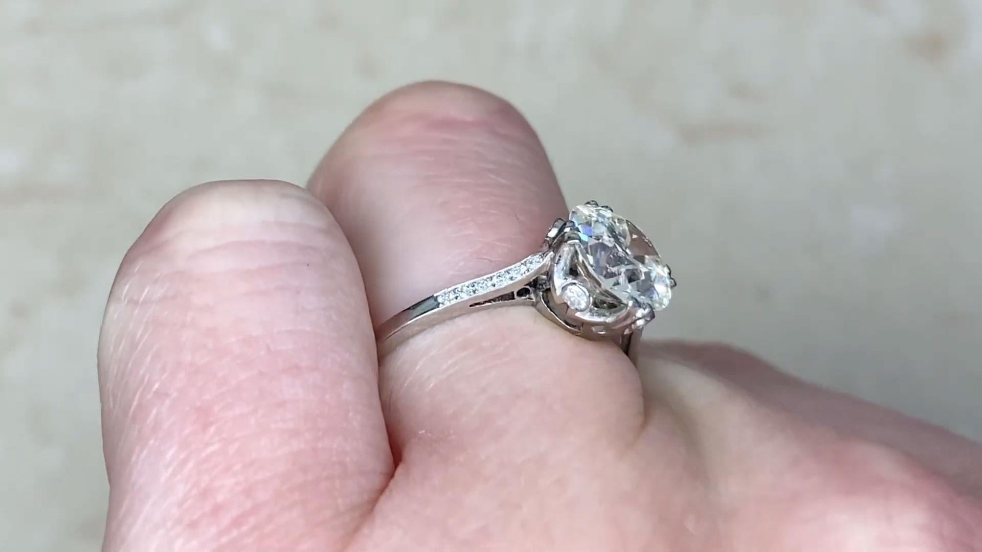 Women's Art Deco Old Euro-cut Diamond (Approx. 2.00-Carats), Platinum, Circa 1920