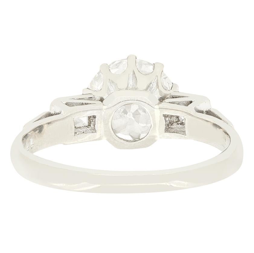 Taille vieille Europe Art Deco 2.09ct Diamond Solitaire Ring, c.1920s en vente