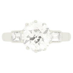 Art Deco 2,09ct Diamant Solitär Ring, ca. 1920er Jahre