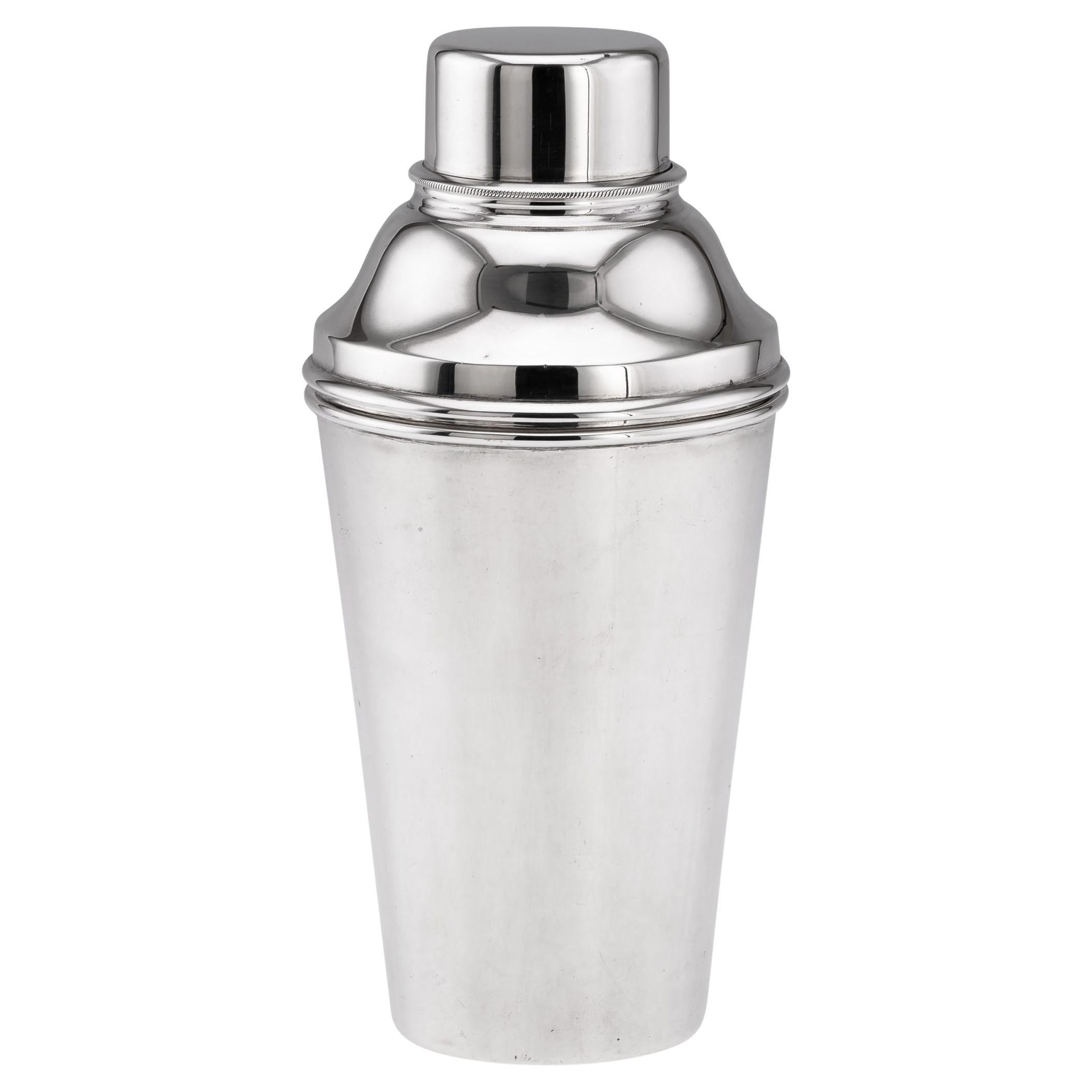 Art Deco 20th Century English Solid Silver Cocktail Shaker, Sheffield c.1937