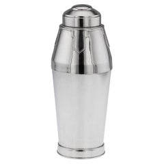 Shaker da cocktail in argento massiccio Art Deco del XX secolo, Walker & Hall c.C.