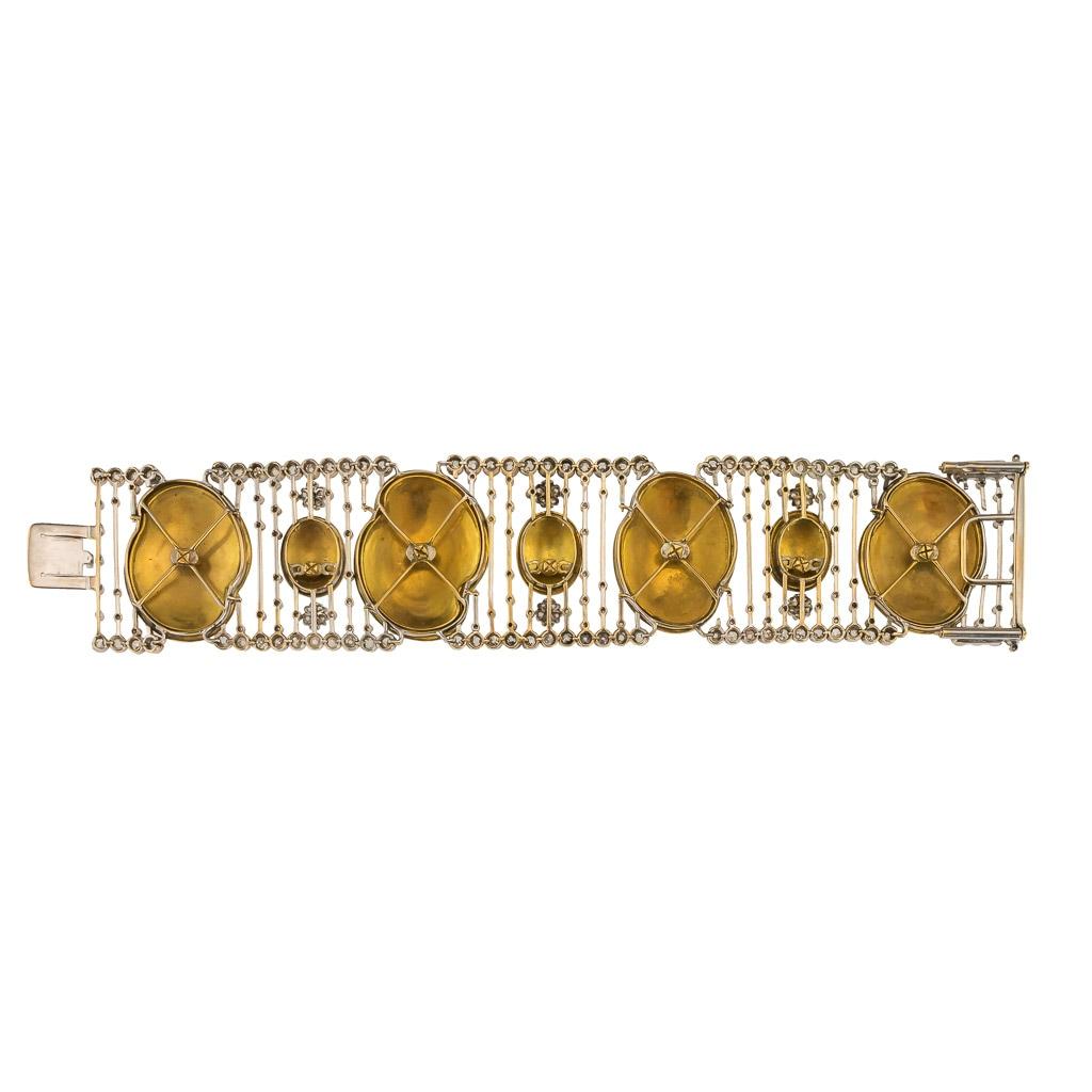 Art Deco 20th Century French 18K Gold and Japanese Lacquer Bracelet, circa 1920 In Good Condition For Sale In London, London