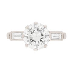Art Deco 2.10 Carat Diamond Solitaire Ring, circa 1920s