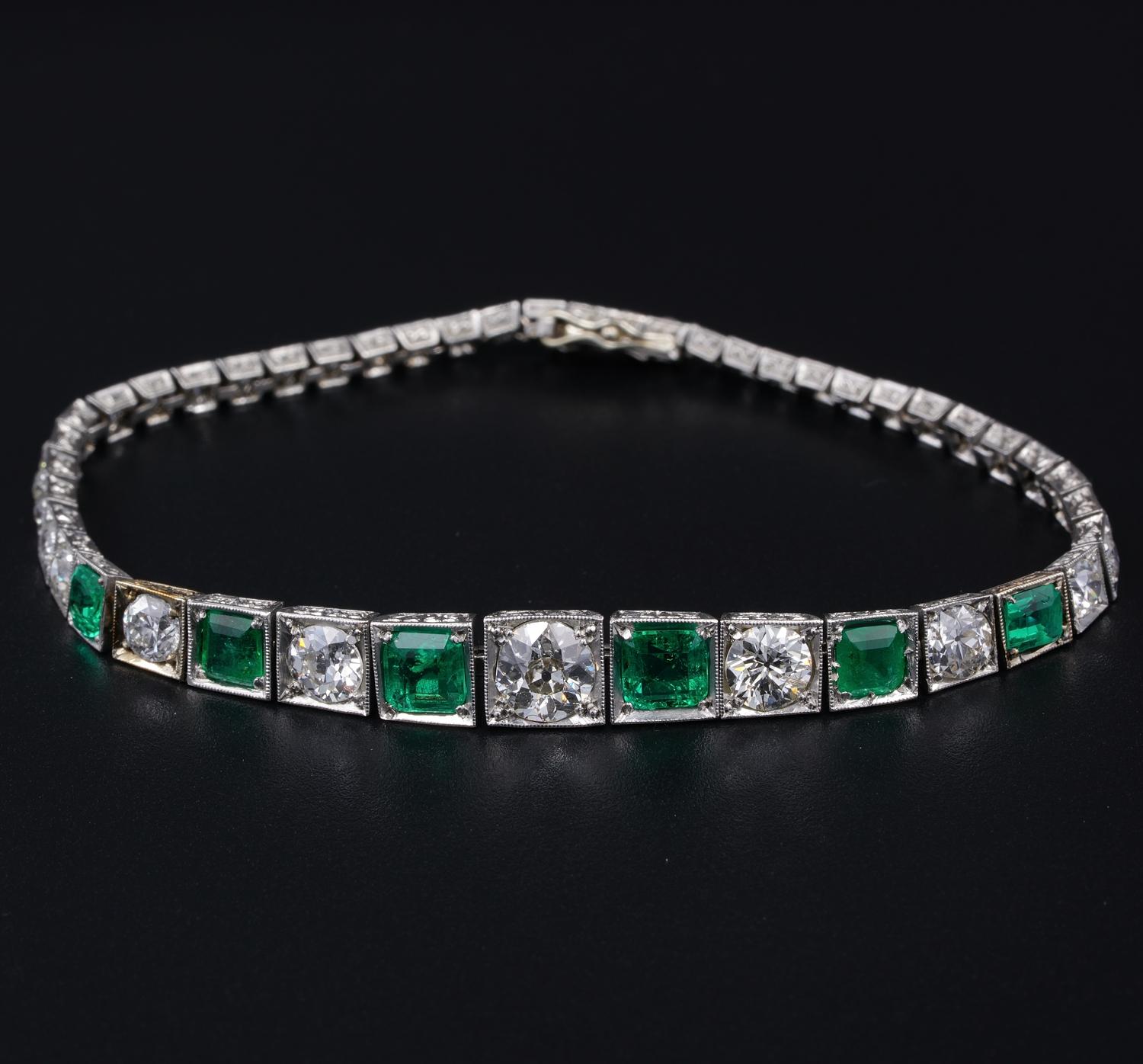 hings of Beauty Will Please for Ever!

Early Art Deco signature piece of the 1915 ca
All solid Platinum hand made during that short historical era
Sheer Luxury made as for exclusive crafting, rarest gemstone on earth and Platinum material