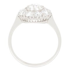 Art Deco 2.10ct Diamond Cluster Ring, c.1920s