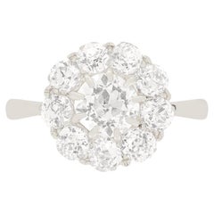 Art Deco 2.10ct Diamond Cluster Ring, c.1920s