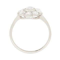 Art Deco 2.10 Carat Diamond Daisy Ring, circa 1920s