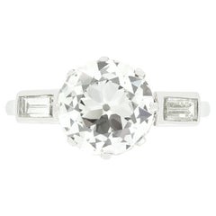 Solitärring mit 2,10 Karat Diamant im Art déco-Stil, ca. 1920er Jahre